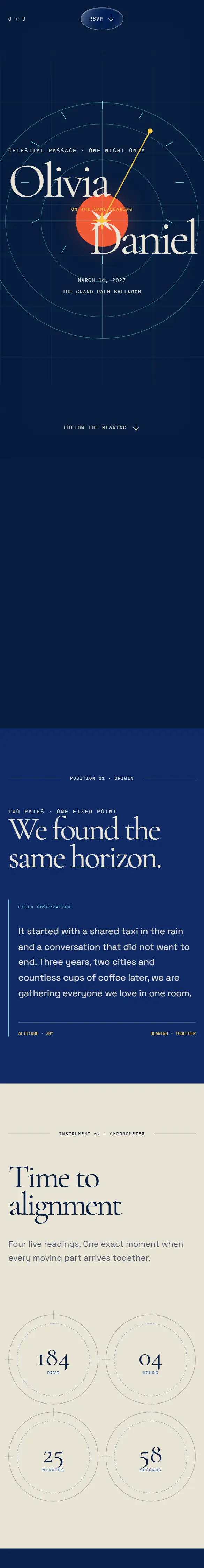 The Celestia invitation, scrolling