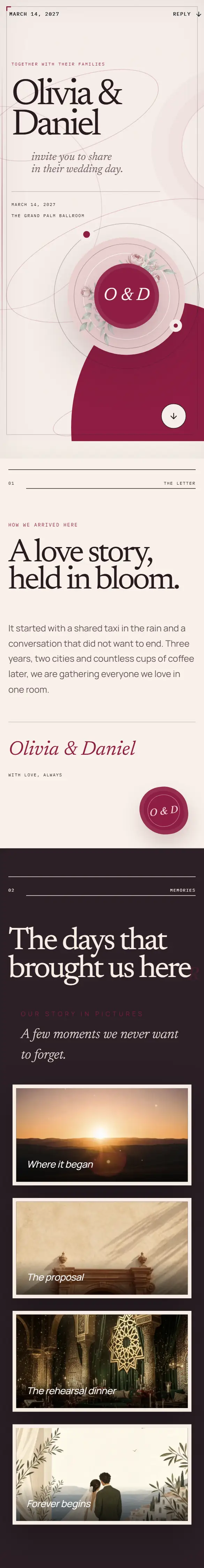 The Rosa invitation, scrolling